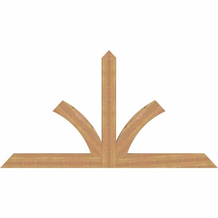 Ekena Millwork Richland Timber Gable Bracket, Western Red Cedar, 84"W x 45"H x 3 1/2"D x 5 1/2"F, 13/12 Pitch GBW084X45X0406RIC00SWR